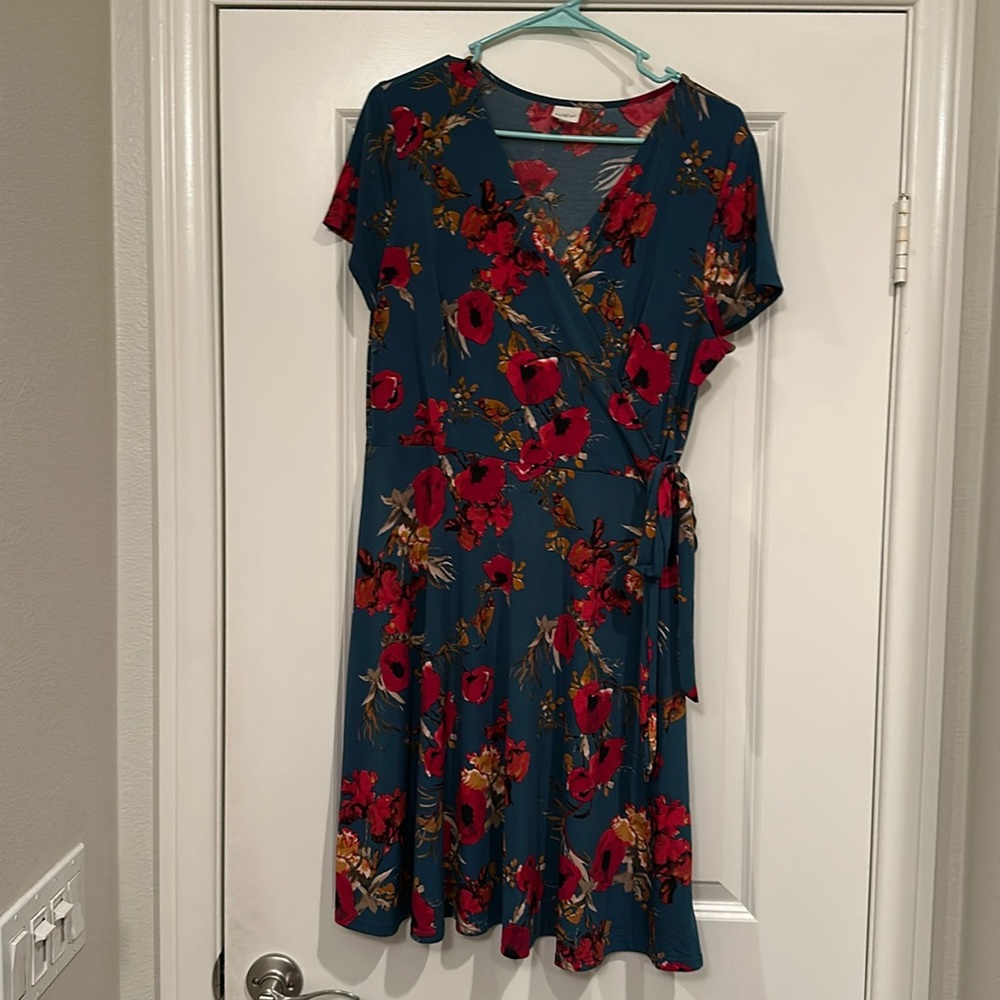 Floral wrap dress